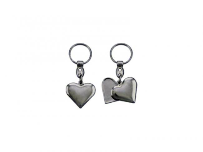 Chaveiro metal corao